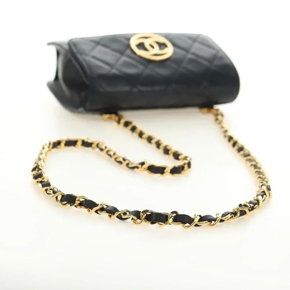 Chanel Matelasse Chain Shoulder Bag Black